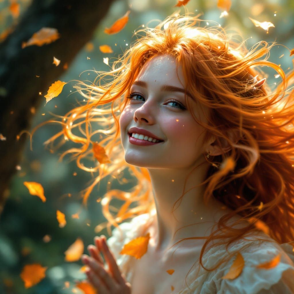 Enchanting Elf Girl in Mystical Forest