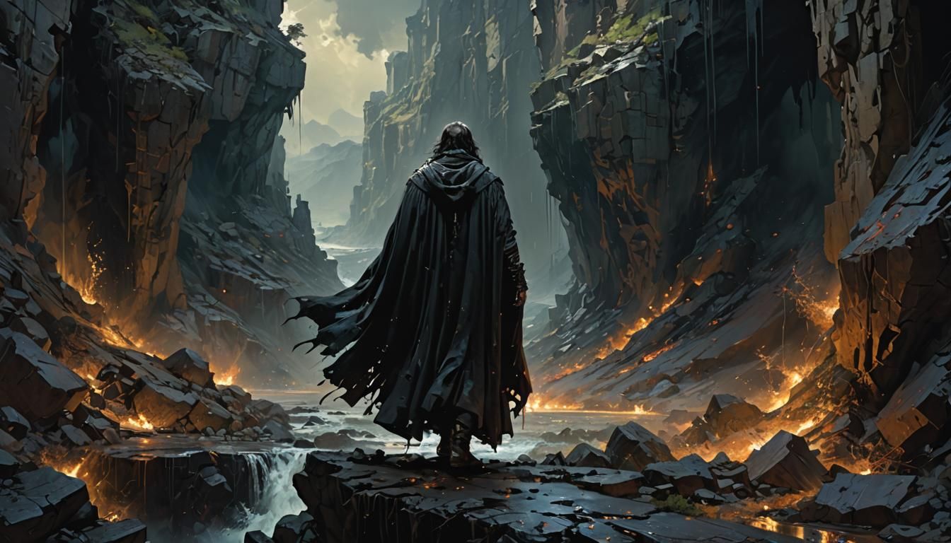 Dark Lord Illustration with Dramatic Lighting