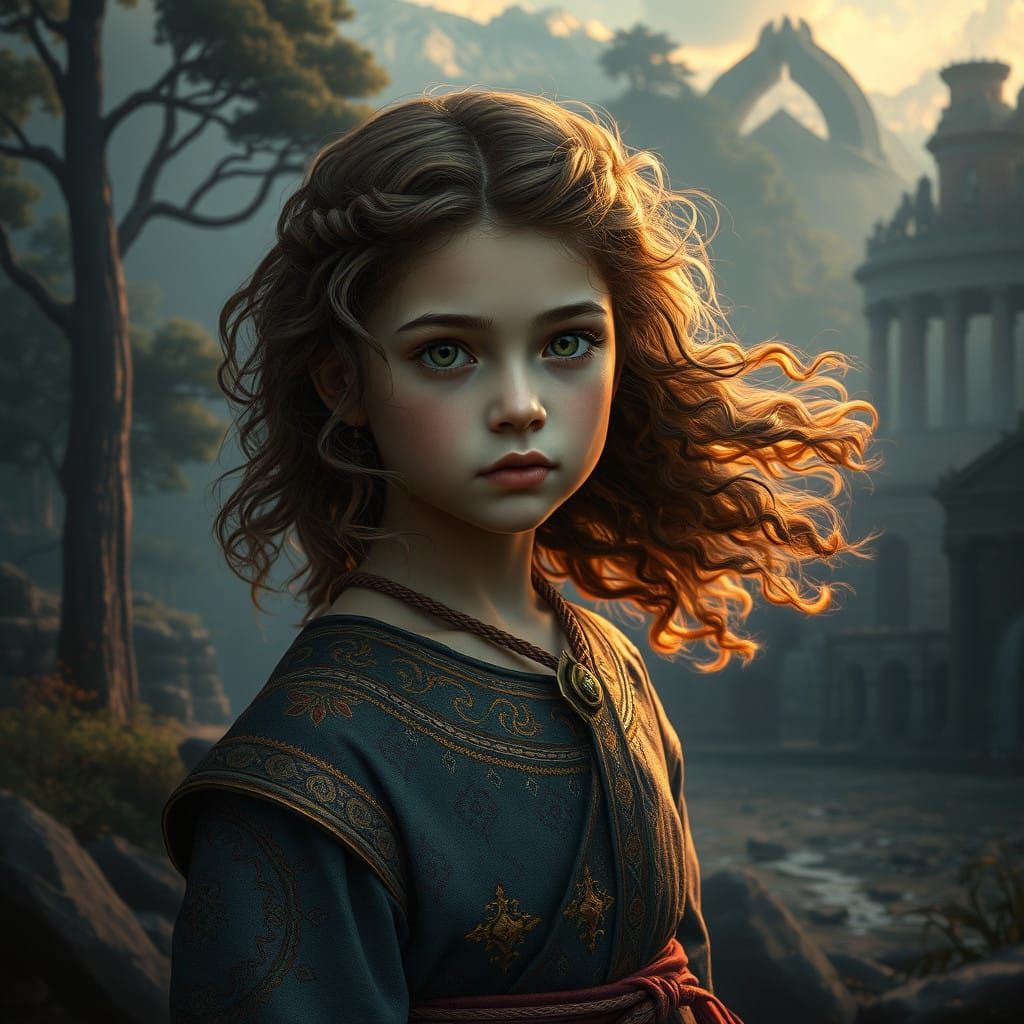 Mystical Fantasy Girl in Unreal Engine 5 Style