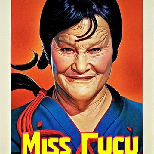 Mrs. Doubtfire as 70s Kung Fu Movie Poster