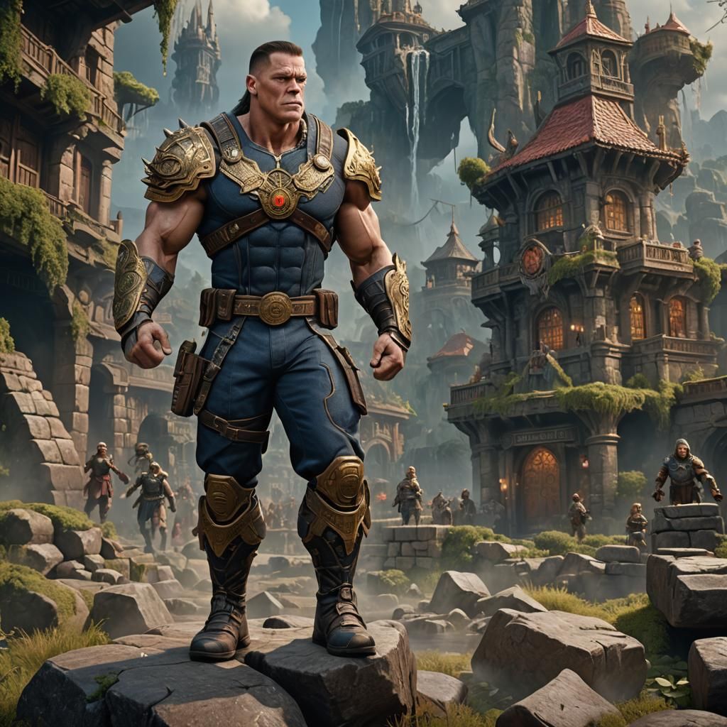 Detailed Matte Painting of a Fantastical Figure