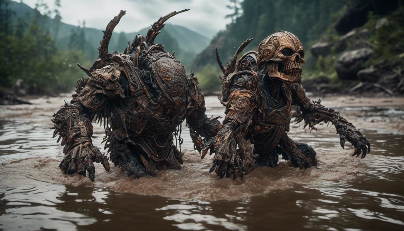 <lora:Reaviless V1:1.0> 
Fujifilm XT3 Raw photo 
<lora:Unreal:1.0>
From mud rises robotic <creature:1.3>timelessness 
<w...