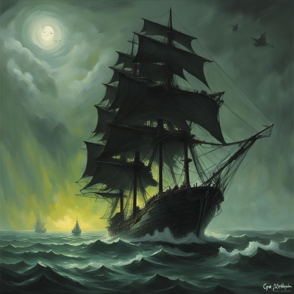 Sinister Flying Dutchman Ghost Ship