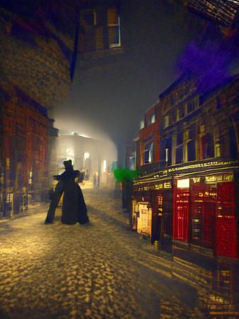 Jack the Ripper in Misty London Night, 3D
