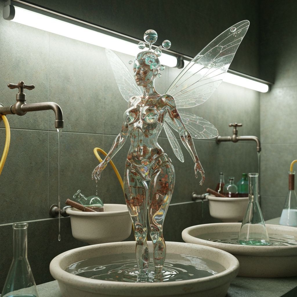 Surreal Lab Fairy in Scientific Surrealist Style
