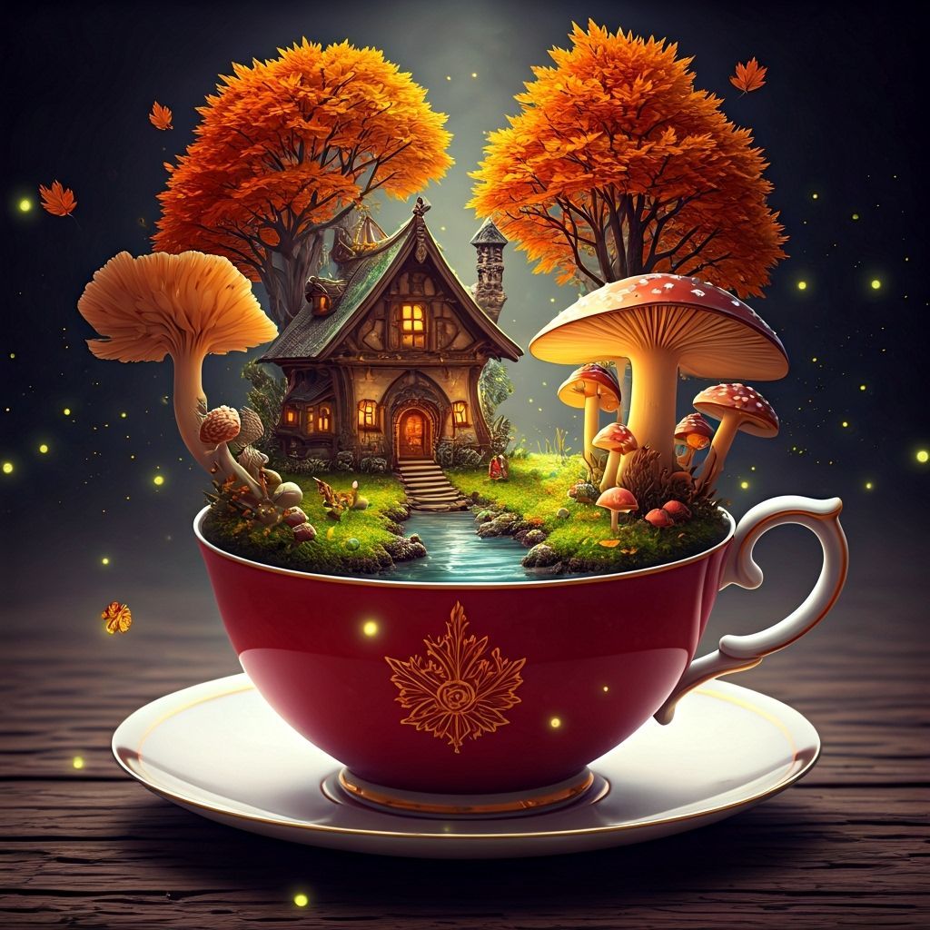 Miniature autumn world
