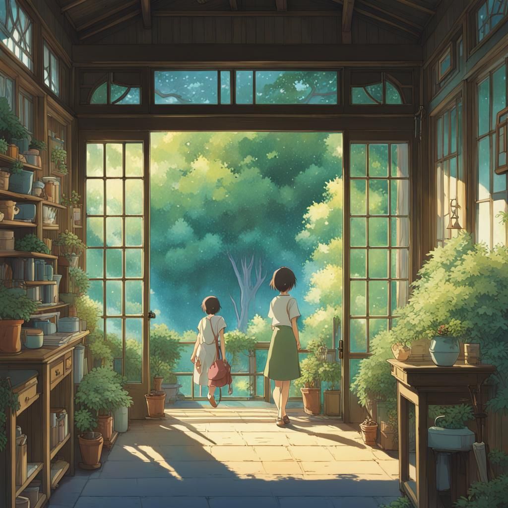 Anime Key Visual Inspired by Studio Ghibli