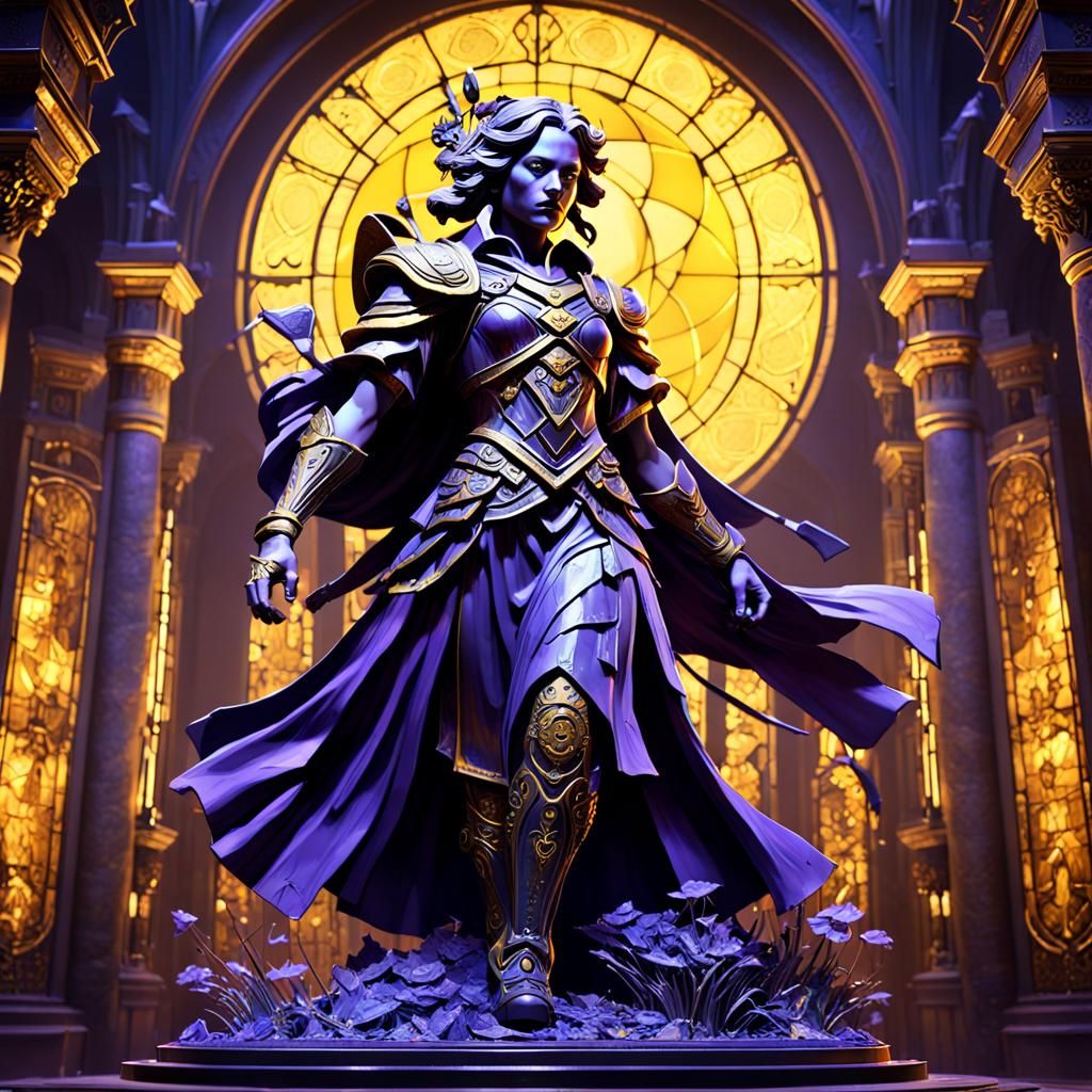 Dark Fantasy Honor Statue in 8K Resolution