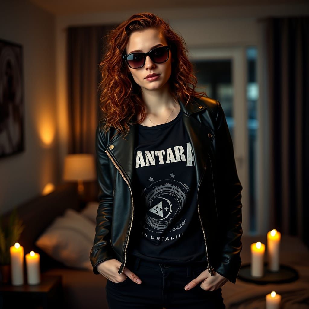 Cinematic Portrait of Woman in Apartment in Photorealistic S...