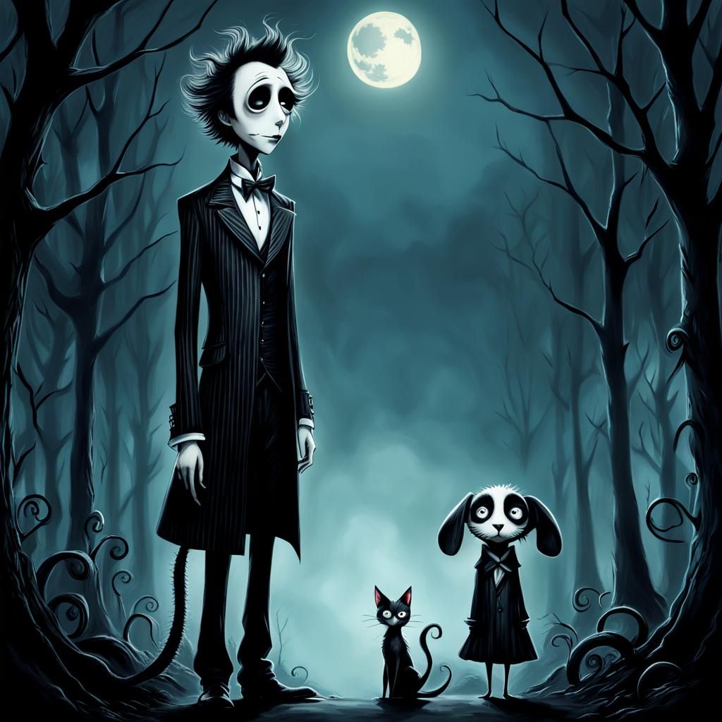 Friend in Need: A Tim Burton-esque Scene