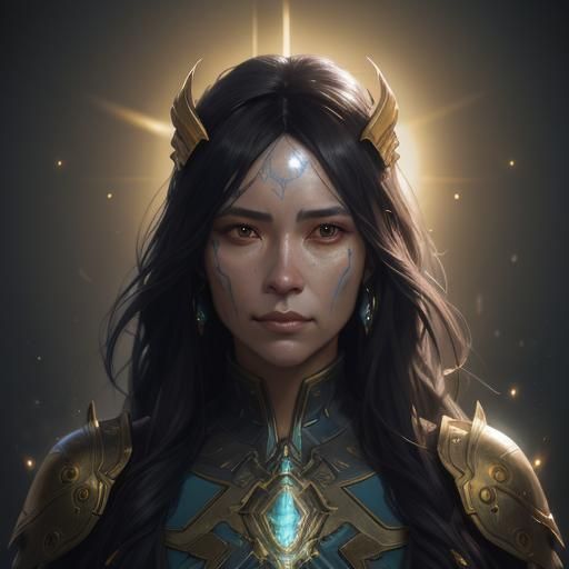 Fertility Spirits Portrait in Art Nouveau Style