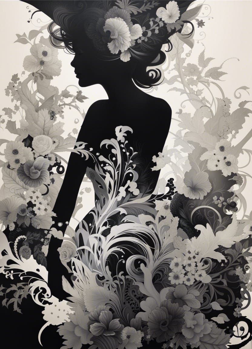 High Contrast Silhouette: Light and Shadow in Black and Whit...