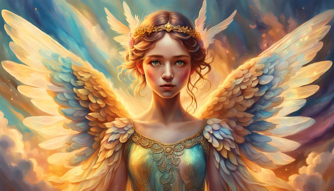 Angel Fairy in Fantasy Oil Painting