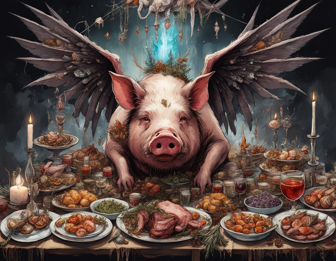 Endless Witchy Feast with Winged Roast Pig