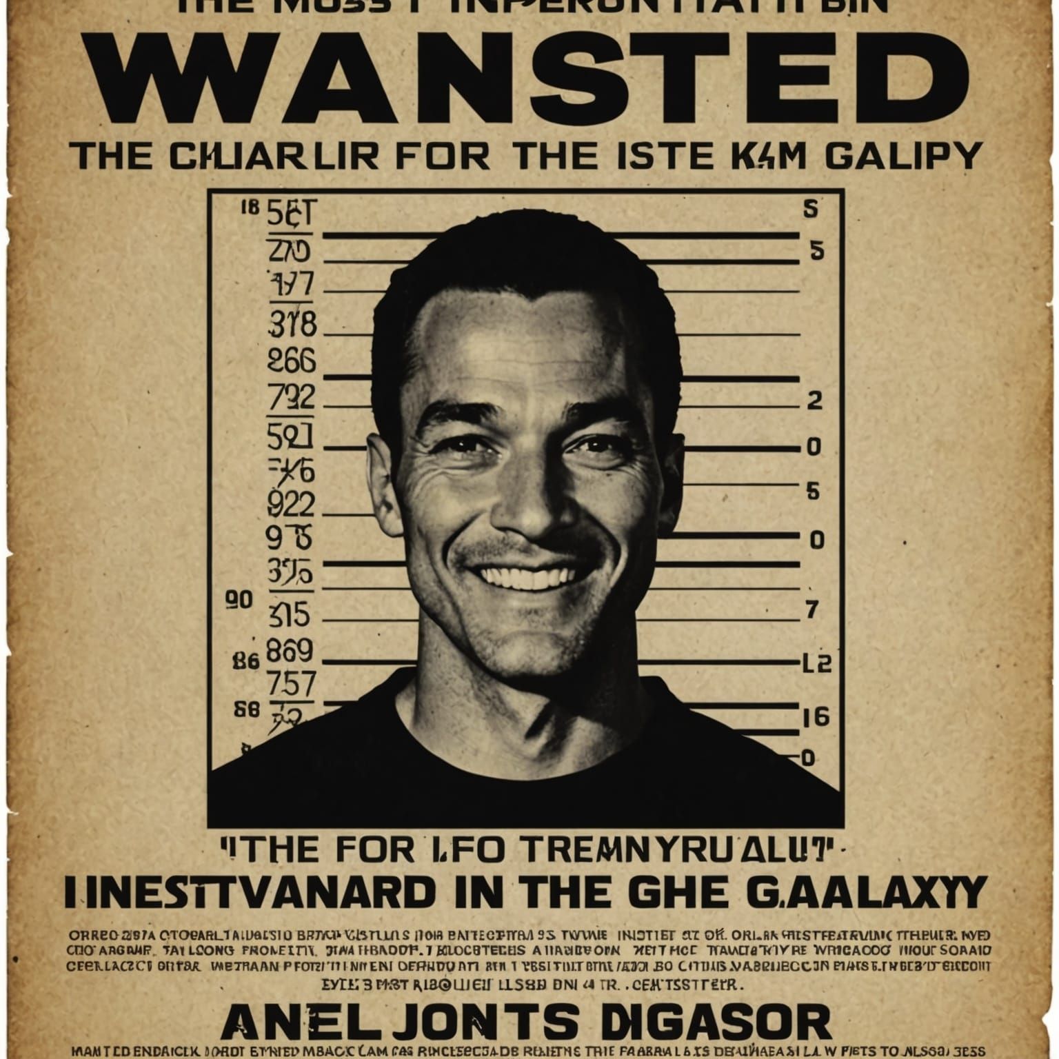 Interstellar wanted poster: The most wanted man in the galax...