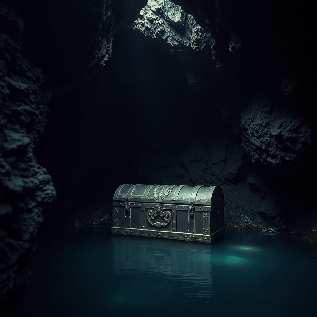 Mystical Cave Treasure Chest: Cinematic 35mm Film