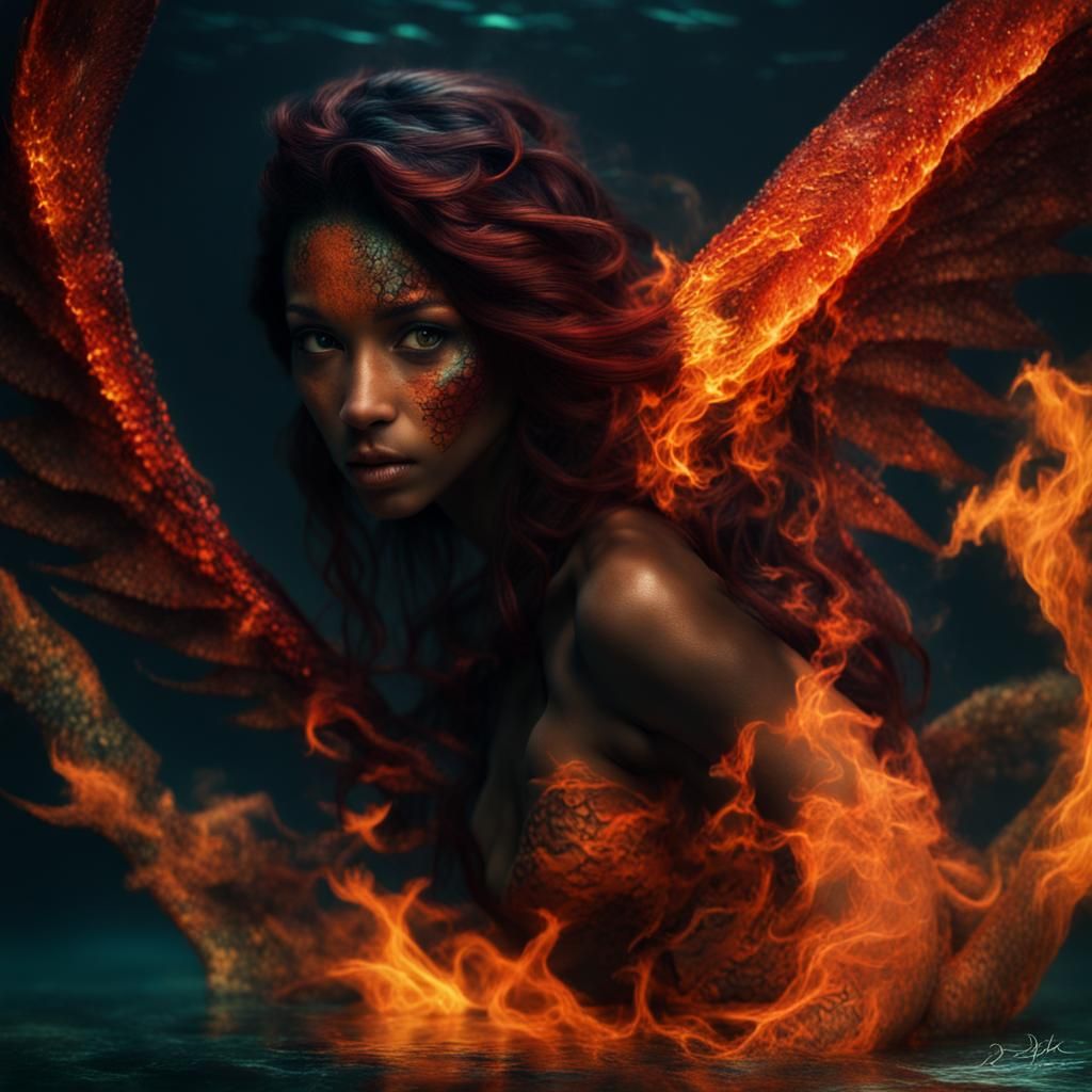 Dragon mermaid fairy