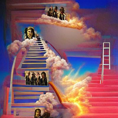 Ethereal Stairway to Heaven in the Clouds