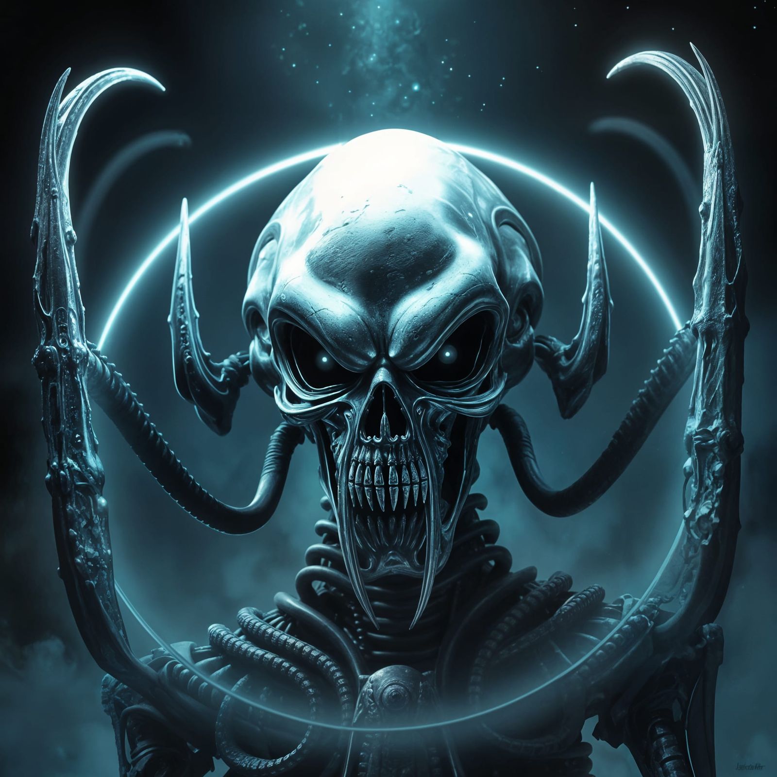 Alien Landscape in the Style of H.R. Giger