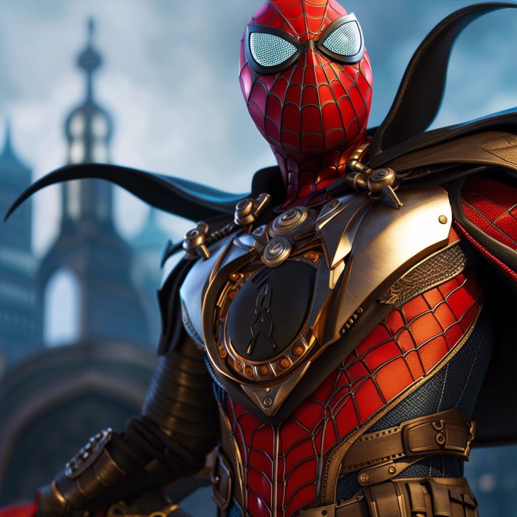 Bat-spider-Thor steampunk