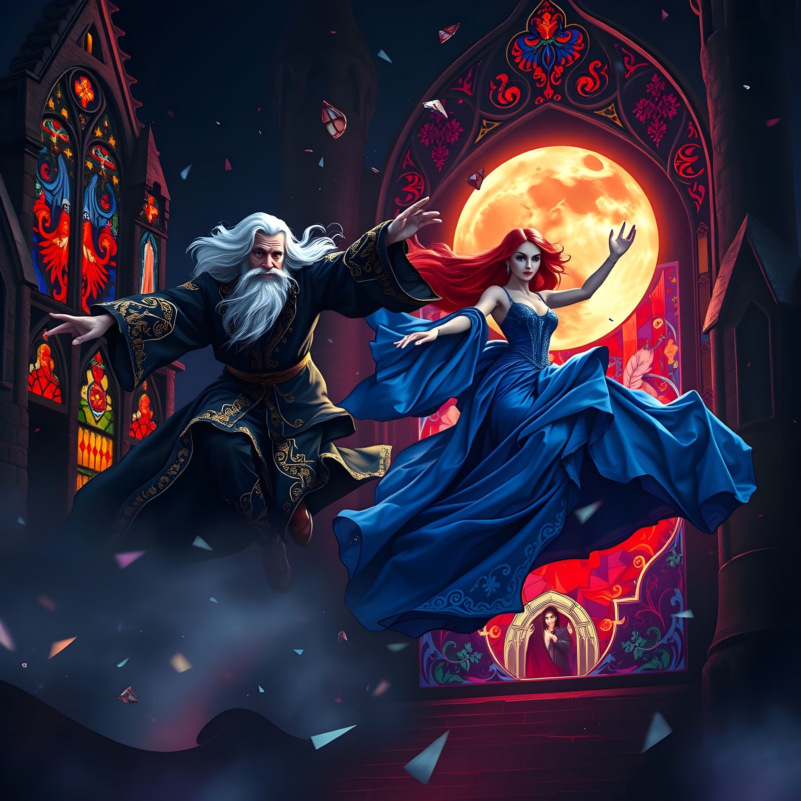 Midnight Flight: Wizards Escape Vampire Lord's Castle