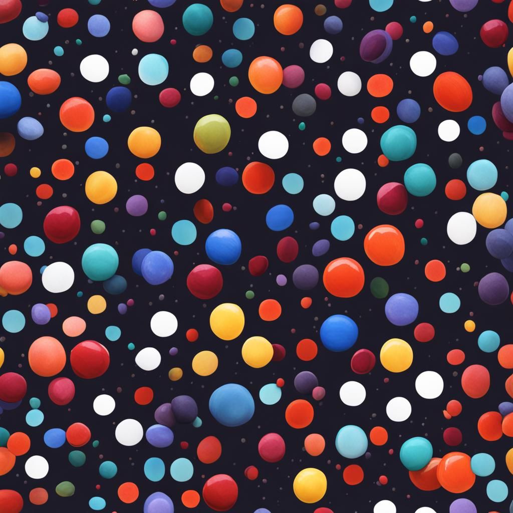 Fantastical Polka Dot Pattern in Deep Color