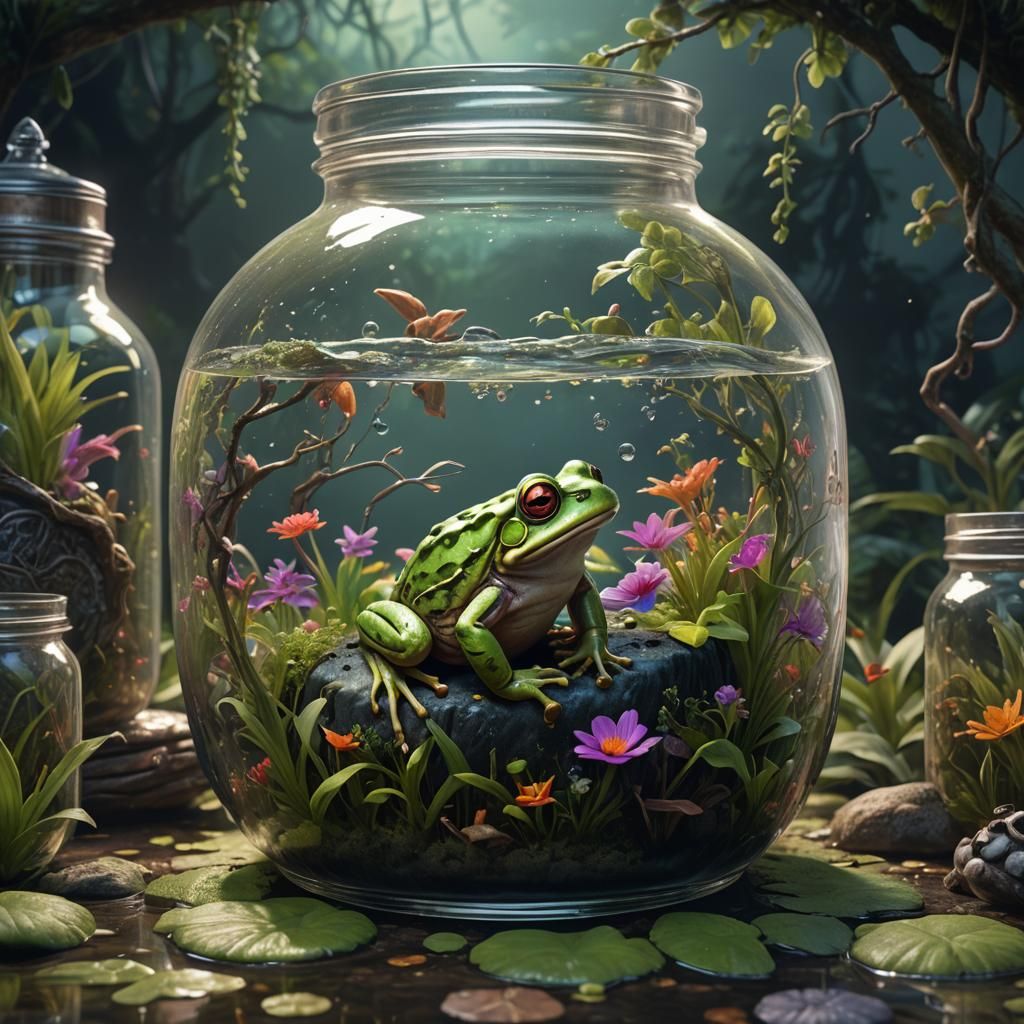 Frog in a Jar: Lush Habitat
