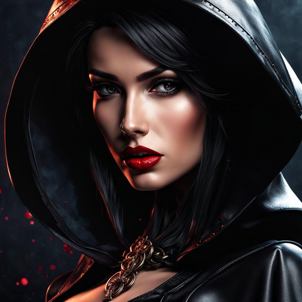 Gothic Angel Portrait in Kashin and Gurney Style