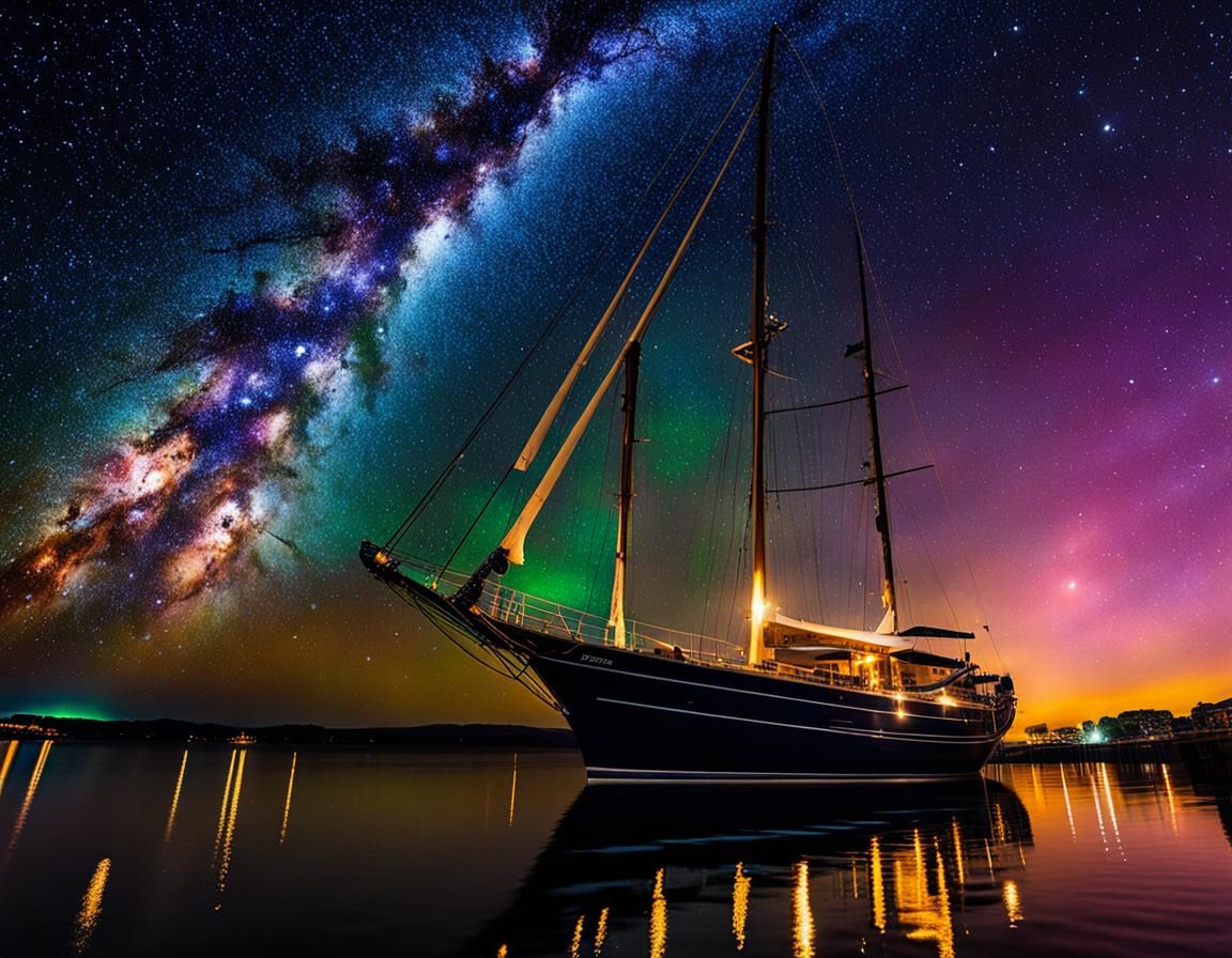 Genie Pirate Adventure Under Starry Sky