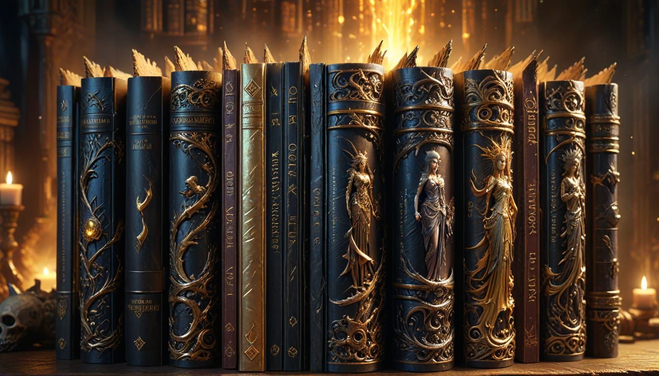 Dark Fantasy Sorceress Microcosm in Studio Ghibli Style