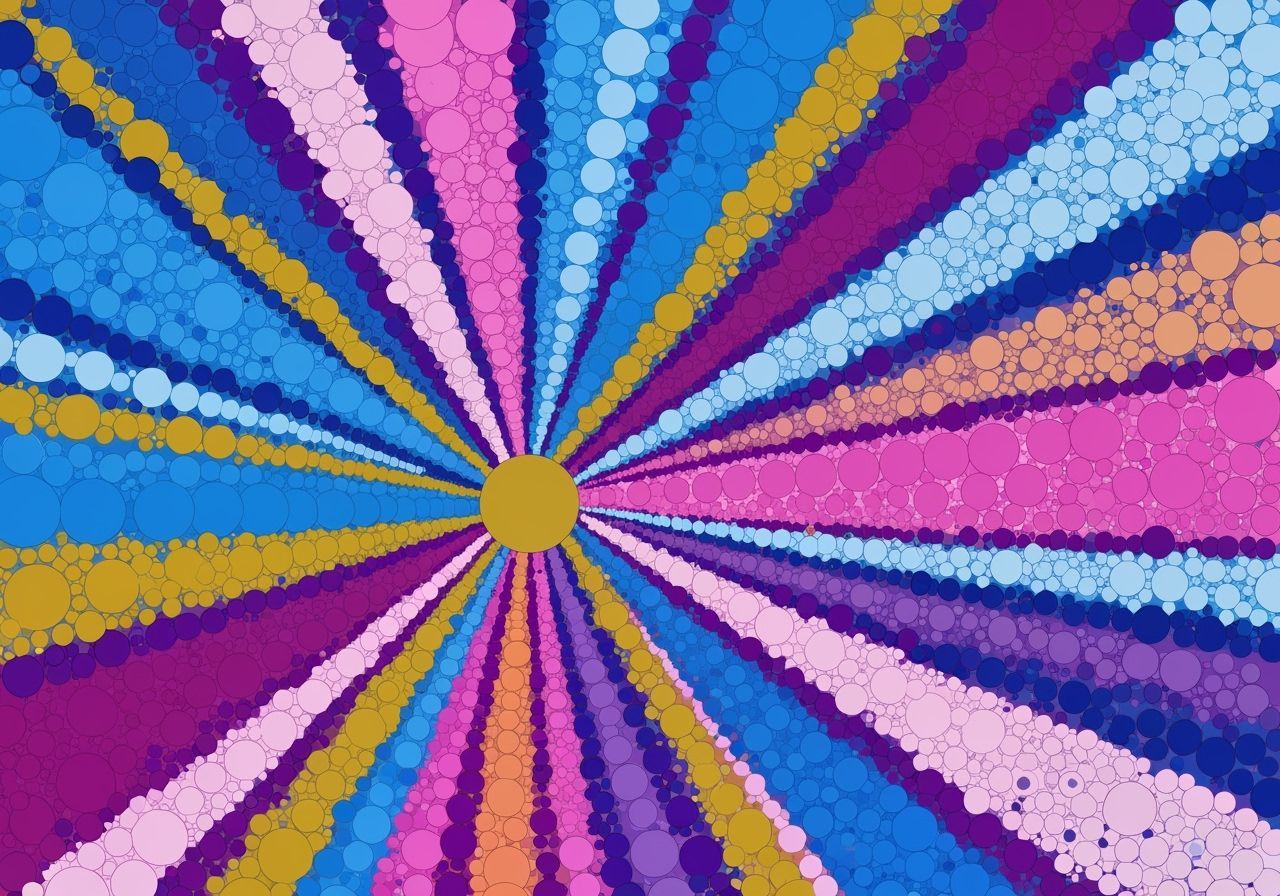 Vibrant Circles Dot Art in Harmonious Pattern