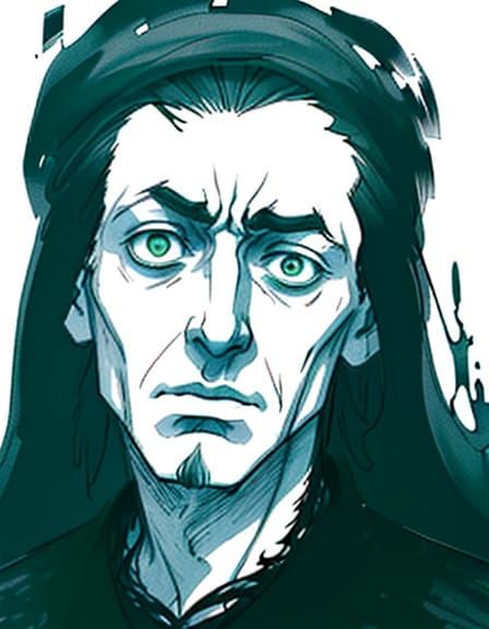 Gothic Figure Frozen in Turmoil, Inspired by Michelangelo's....