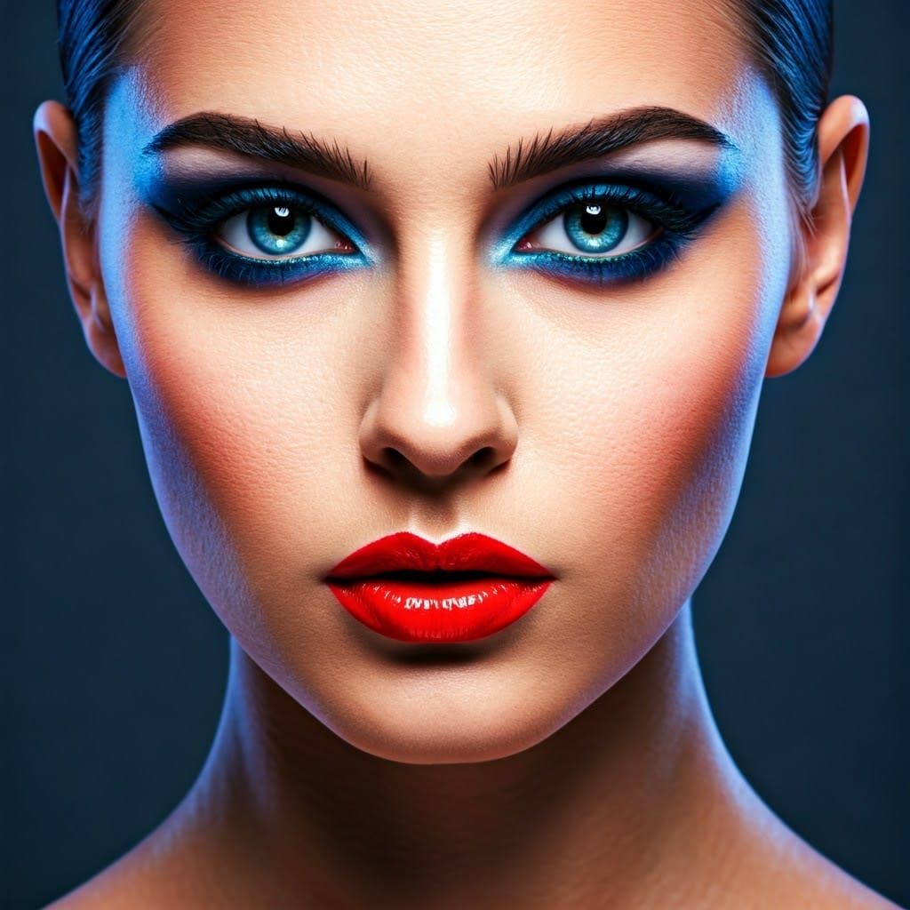Bold Makeup Look in Futuristic Style