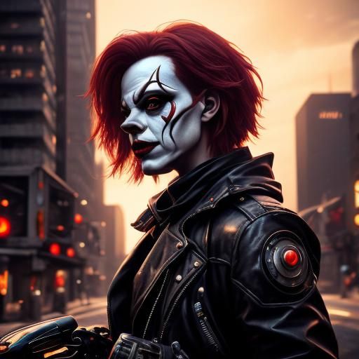 Pennywise Rides a Motorcycle Through Dark City