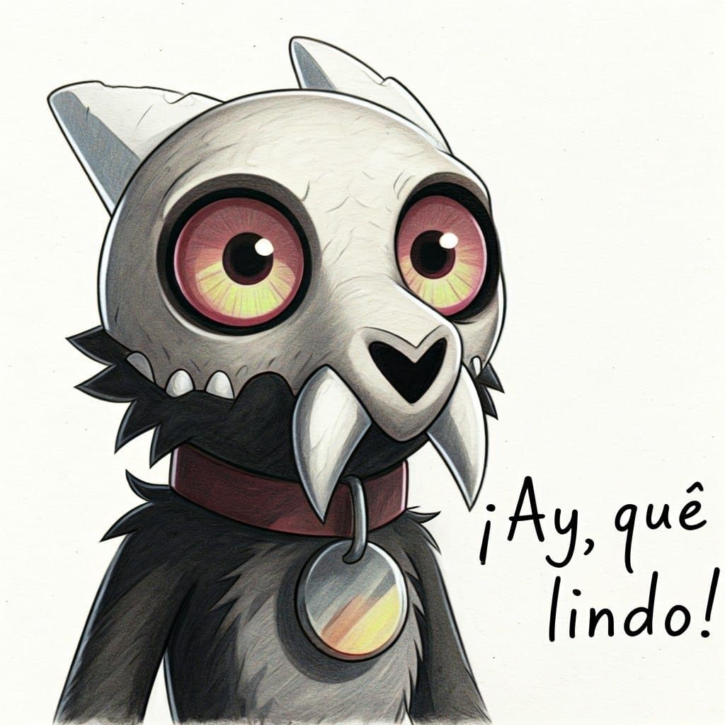 Surreal Owl House Portrait with Oversized Eyes and Charcoal ...