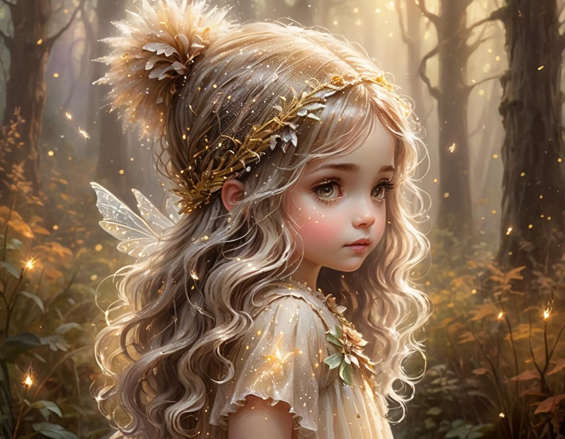 Ethereal Fantasy Girl in Mystical Forest