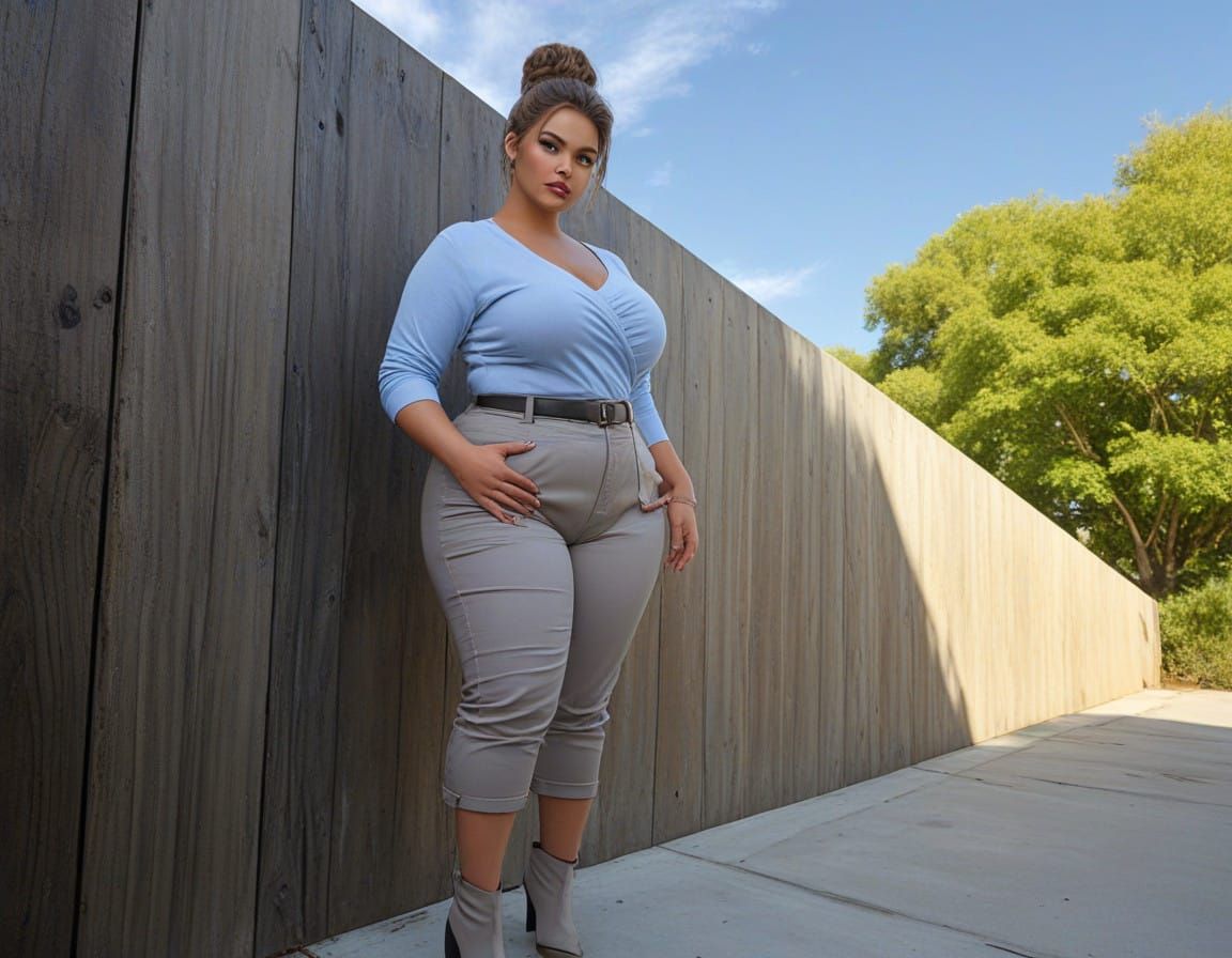 Stunning Plus-Size Portrait in Hyper-Realistic Style