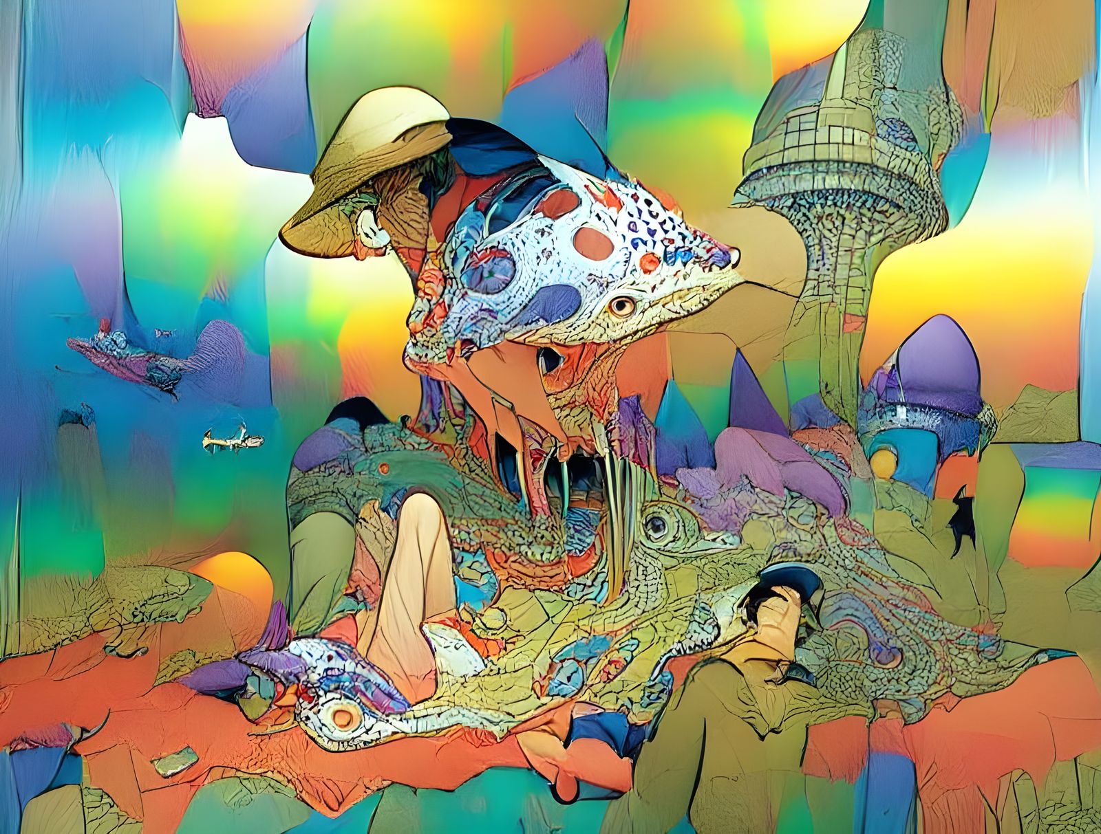 Psychedelic Hallucination with Filigree Demask