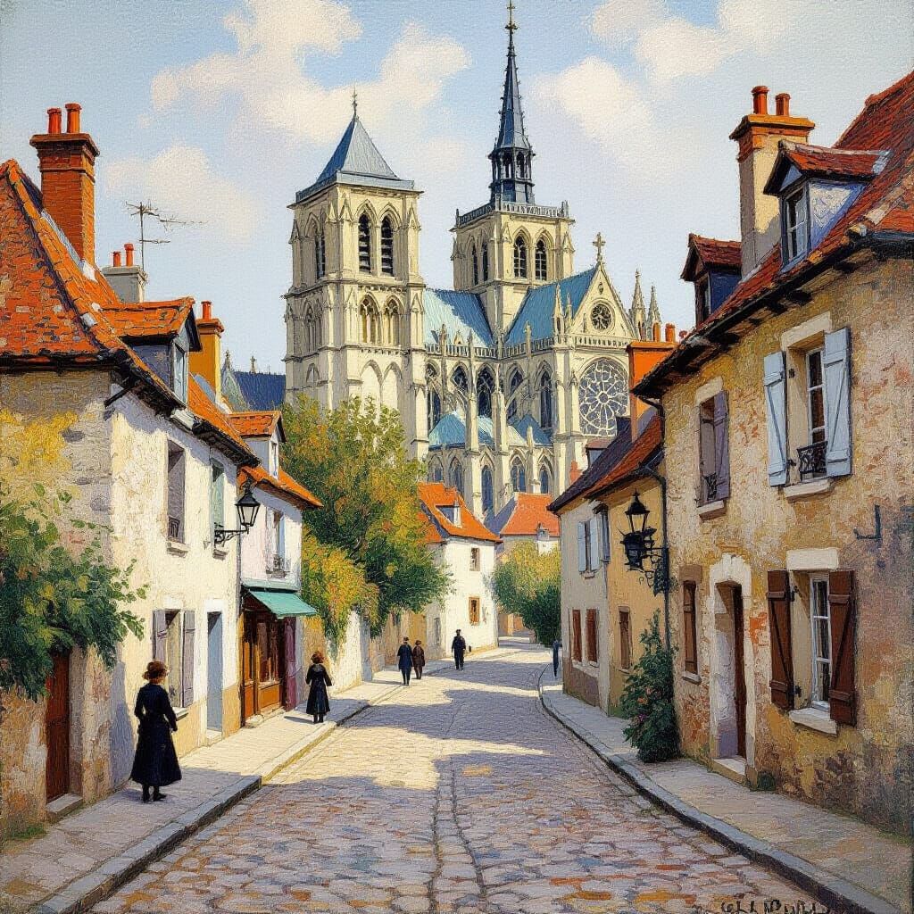Post-Impressionist View of La Cathédrale de Gisors