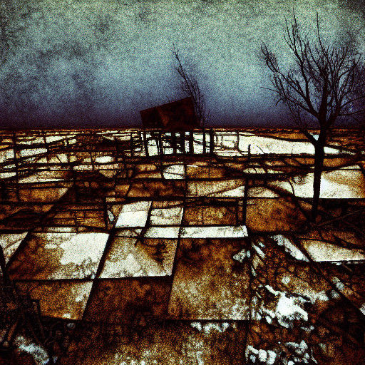 Cubist Masterpiece: Harar Yuval in Desolate Winter Ruins