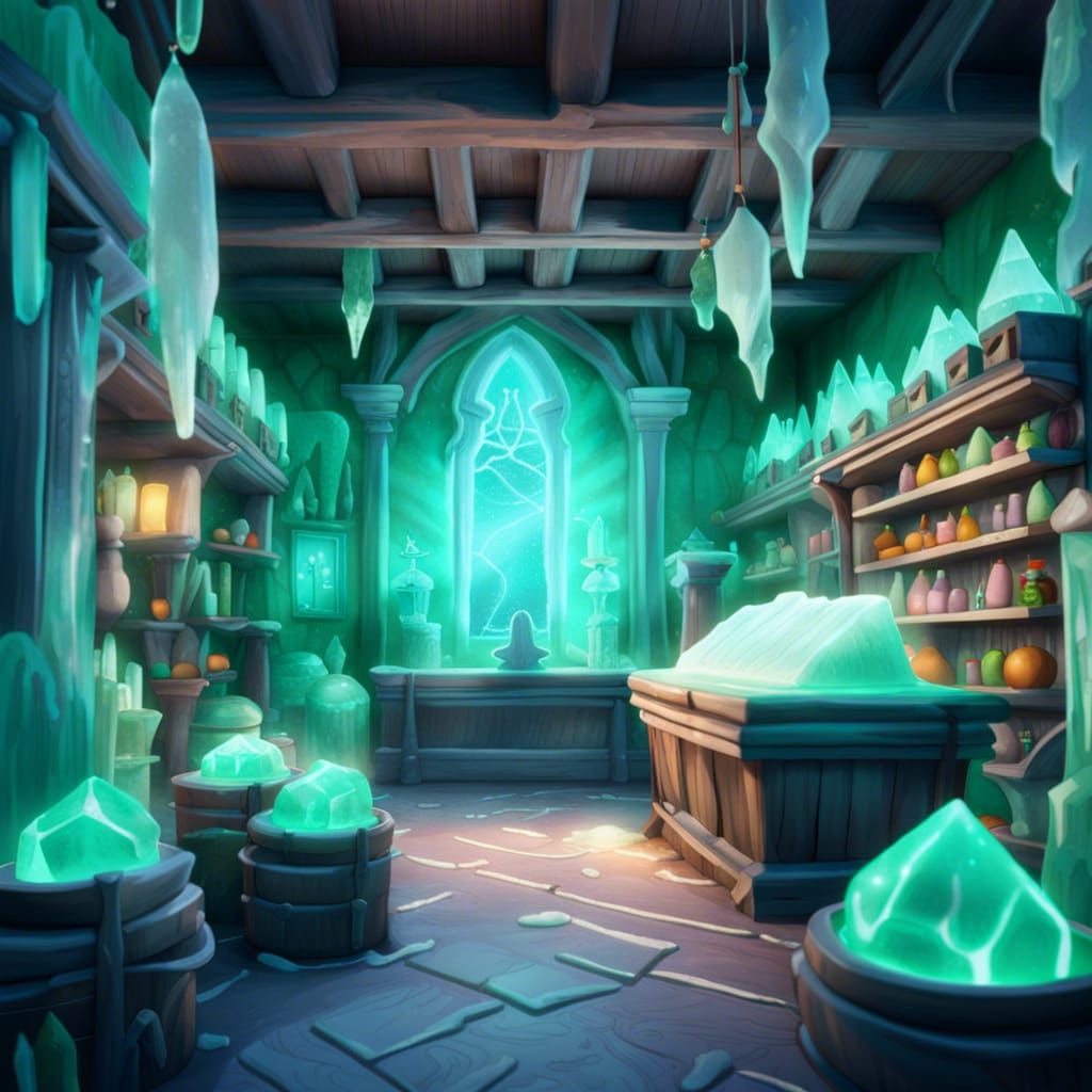 Fantasy Ice Merchant Shop Interior in Unreal Engine