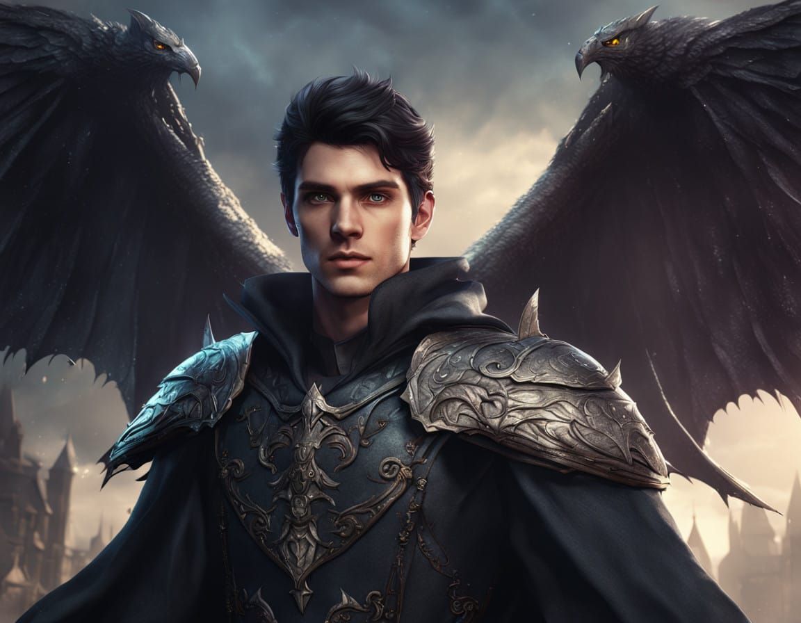 Charming Prince with Bat Wings Falls for Enchanted Princess