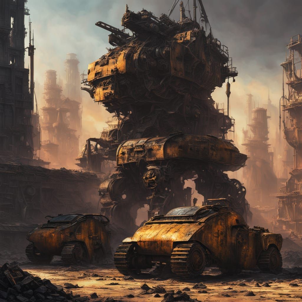 Gritty Industrial Orks on a Post-Apocalyptic Planet