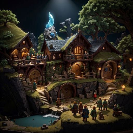 Lord of the Rings: 3D Diorama With Dragons