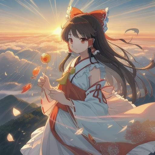 Reimu in Xiannv Outfit: Anime Key Visual