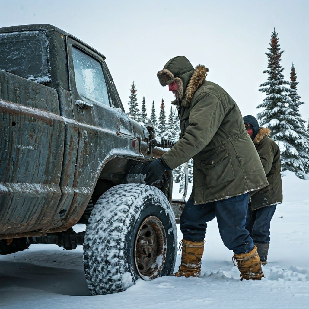 Winter Survivalists in a Devastated Quebec Landscape