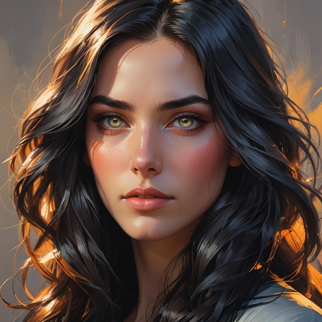 Elegant Young Woman in Soft Golden Light
