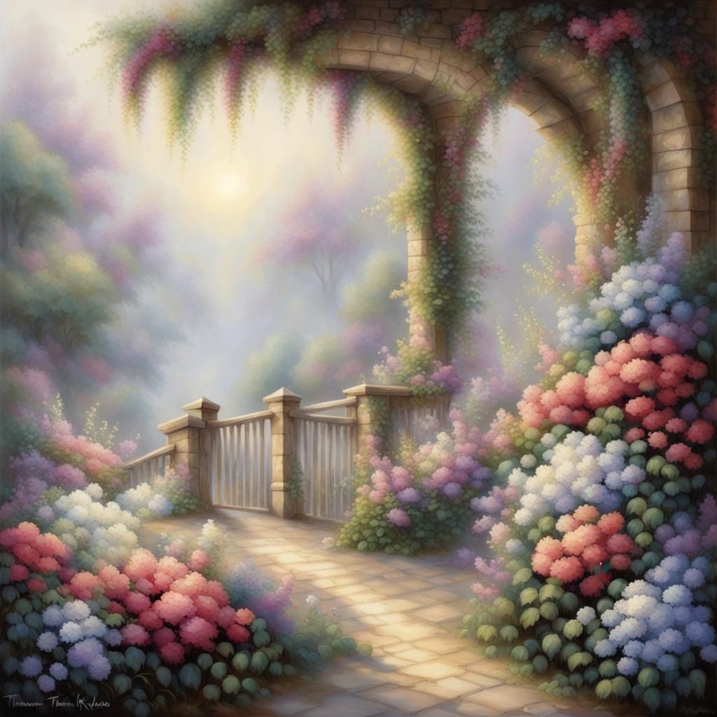 Rustic Flower Vines in Ethereal Fantasy Style