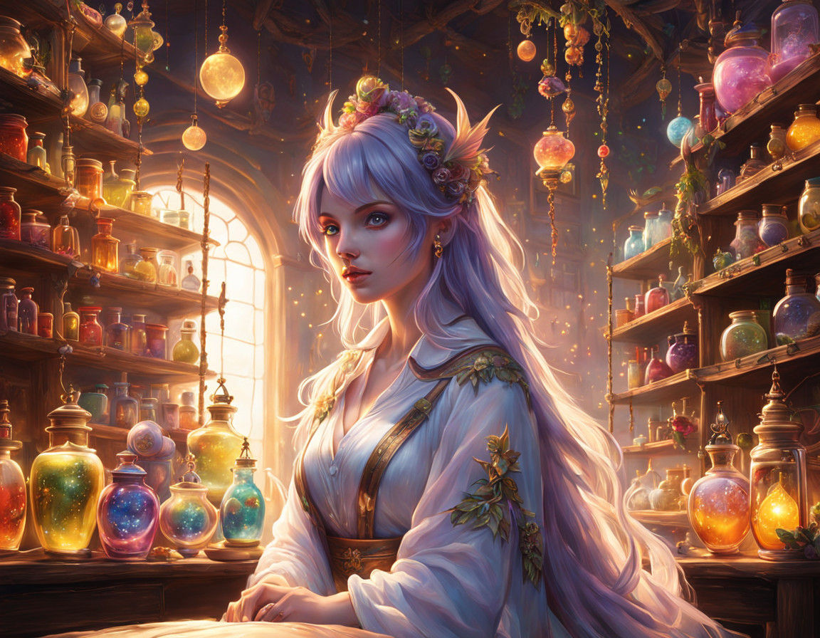 Enchanted Workshop of Dreams in Vibrant, Polychromatic Style