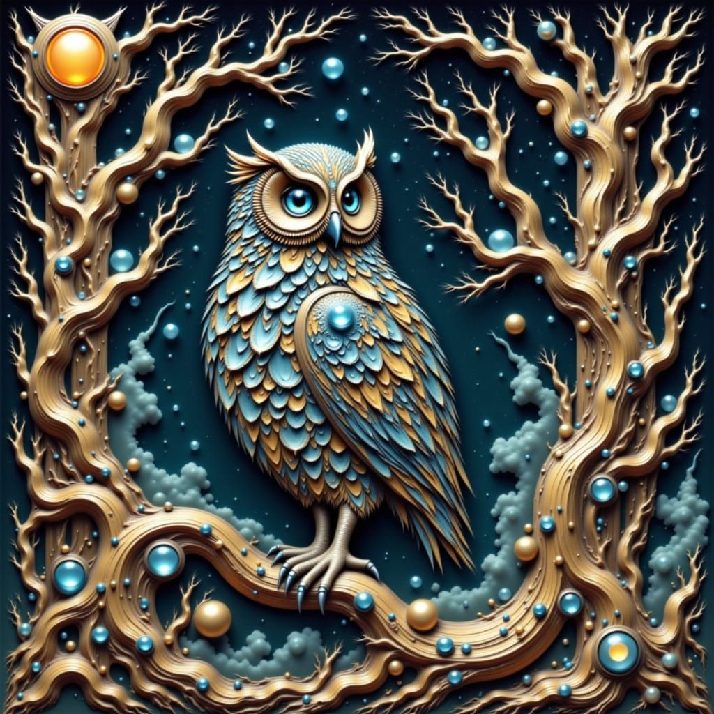 Steampunk owl, not really...